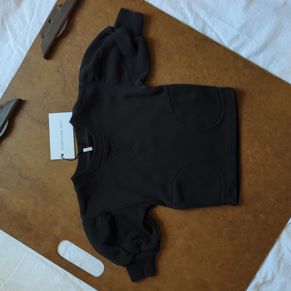 Sweatshirt dress size 6M Black 100 percent cotton